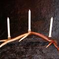 3 candle elk antler